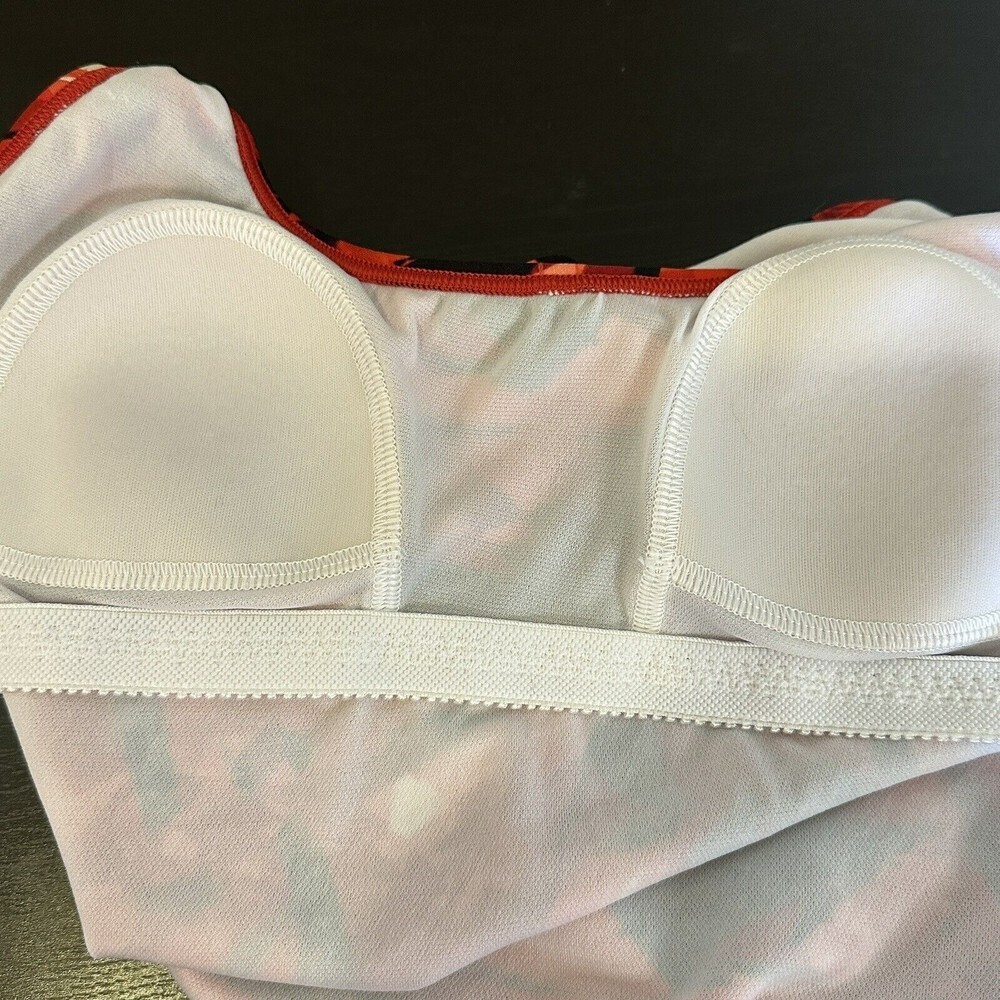 Speedo Red‎ Swimsuit Racing Competitive Team 6 Geometric Racer Back - Picture 4 of 5